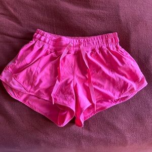 Pink Lululemon Run Shorts